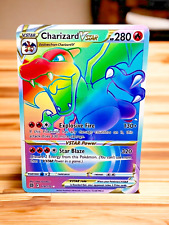 Charizard VSTAR Rainbow Gold Metal Card Collectible Gift/Display