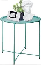 Folding Tray Metal Side Table Green round End Table Sofa Small Accent Easy carry - Toronto - Canada