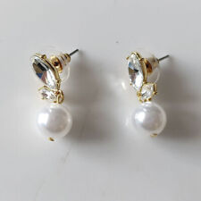 New O+P Faux Pearl Drop Earrings Gift Fashion Women Party Show Holiday Jewelry