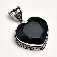 Black Onyx Heart Antique Design Pendant Jewelry Wedding Gift NP 085