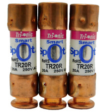Lot of 3 Ferraz Shawmut Tri-onic Smart Spot TR20R 20A 250V AC - Columbia - US