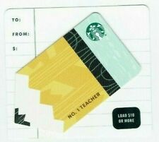 2019 STARBUCKS Gift Card - Die Cut Pencil - No 1 Teacher - Collectible- No Value