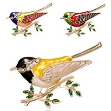 Fashion Lovely Animal Bird Crystal Brooch Pin Women Costum Party Jewelry Gift