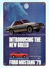 1979 Mustang CAR automotive garage metal tin sign tavern store home decor