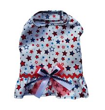 Red White & Blue Stars Patriotic Ruffled Dog Shirt Puppy Pet Clothes 4xs - S - Toronto - Canada