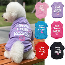 Dog Cat Clothes Plain Cotton Summer Pet T-shirt Puppy Chihuahua Clothing S M L - Toronto - Canada
