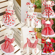 Dog Bowknot Dress Harness with Leash Set Plaid Puppy Pet Cat Skirt Clothes Vest - Toronto - Canada