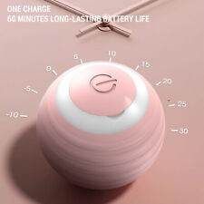 AMZ Pet Cat Toy Ball Interactive Automatic Cat Teasing with Colorful Light - Walnut - US