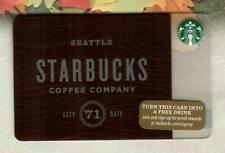 STARBUCKS Est. '71 Seattle 2015 Gift Card ( $0 )