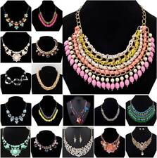 Women Fashion Necklace Pendant Choker Chunky Statement Chain Bib Wedding Jewelry