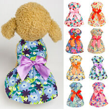 Small Pet Dog Cat Floral Printed Dress Puppy Bow Skirt Princess Apparel Clothes - Toronto - Canada