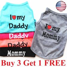 Pet Dog Clothe T Shirt Vest Clothing Puppy Cat Cute Printed Love Mom Dad Apparel - Toronto - Canada