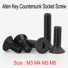 Countersunk Bolt Hex Allen Key M3 M4 M5 M6 CSK Socket Screws 10.9Grade Steel - CN