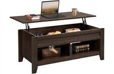 Lift Top Coffee Table w/ Hidden Compartment and Storage Shelves For Living Room - Ontario - US