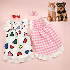 Summer Dog Skirt Apparel Pets Plaid Dress Puppy Lace Dress Small Dog Clothes @ - Toronto - Canada
