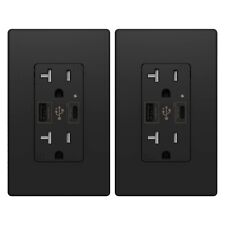 USB C Charger Wall Outlet 4.8A Dual High Speed Duplex Receptacle 20 Amp，2Pack - Houston - US