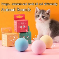 Smart Cat Touch Sound Ball Toy Simulation Squeaker Pet Training Interactive Toy - CN