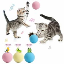 3PCS Cat Gravity Ball Smart Touch Sounding Interactive Pet Squeak Balls Toy - US