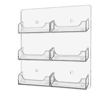 Business Gift Card Holder 6 Pocket Wall Mount Display Rack