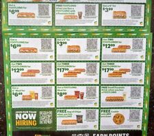 Subway Coupons 2 Whole Sheets as Pictured Exp 8/8/24