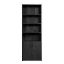 Traditional 5 Shelf Bookcase with Doors - Dayton - US