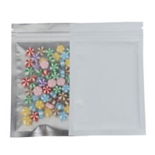 100pc Translucent & Matte White Foil Mylar Flat Zip Lock Bags 12x18cm 4.75x7in