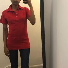 American Apparel XS Red brand new with tags 100% cotton poloneck tshirt