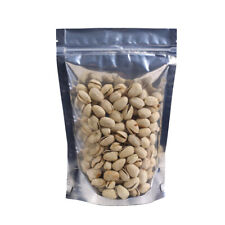 100x Clear & Silver Mylar Stand Up Zip Lock Bags 4.75x7in (Free 2-Day Shipping)