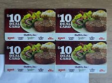 $38.18 BUFFETS, INC GIFT CARD DEAL CARD