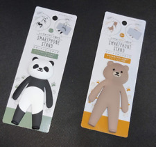 Smart Phone stand Movable Pretty Panda and Bear from JAPAN - JP