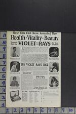 1920 VIREX ELECTRIC VIOLET RAY HEALTH MEDICAL BEAUTY quack med AD ZL053 - Branch - US