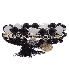 New Multilayer Women Bohemian Charm Pendant Beads Bracelet Jewelry Tassel Bangle