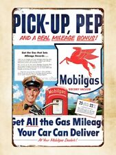 wall decor 1952 Mobilgas Mobiloil pegasus flying horse automotive metal tin sign