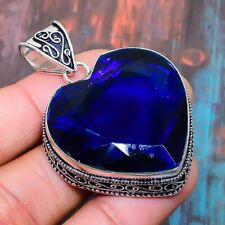 London Blue Topaz Gemstone Handmade Gift Jewelry Pendant 1.97 u846"