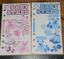 Vintage Stickers, Stickopotamus, Baby Items,pink Blue 2 Pages,(bxpam)