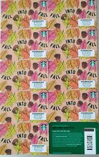 10 2023 STARBUCKS GIFT CARDS ~FALL INTO FALL~ NO VALUE PIN NUMBER COVERED