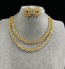 New Desine 2Line Cz Neakless Set Indian Bollywood Bridal Party Wedding Women R10