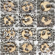 50pcs Tibetan Silver Metal Alloy Charms Loose Spacer Beads Jewelry Making DIY