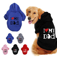 2-Legs Large Dog Hooded Sweaters Pet Dog Clothes Golden Retriever I Love Dad" - Toronto - Canada"