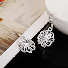 New 925 sterling Silver Charms Earrings Vintage spiral flowers for women jewelry