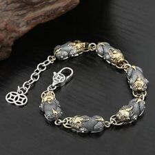 Men Good Feng Shui Black Pixiu Bead Bracelet Wealth Chain Jewelry Gift Wholesale