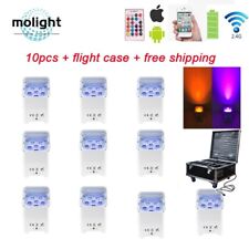 RGBWA+UV Battery Smart DJ S6 WIRELESS DMX Par Can Weddings Uplightings Party - US
