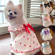 Pet Dress Dog Cat Puppy Summer Princess Skirt Clothes Heart Harness Button - Toronto - Canada