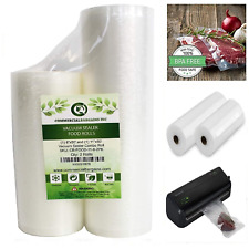 Vacuum Sealer Food Storage Bags 2 Rolls 11 x 50' and 8" x 50' Food Saver Bags"
