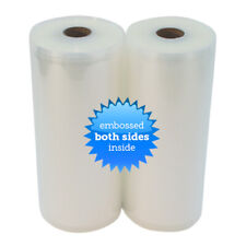 2 ROLLS 8 x 50' 4 mil Embossed Food Storage Vacuum Sealer Bags! - Made in USA!"