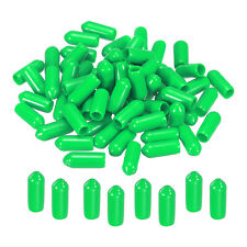 200pcs 5mm Rubber End Caps Cover PVC Vinyl Screw Thread Protector Green - CN