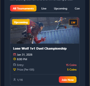 Fully Developed Free Fire Tournament Website | Mobile Friendly | Vercel Hosted | Ready to Sell