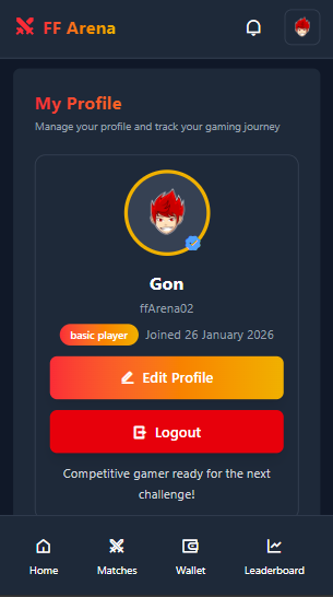 Fully Developed Free Fire Tournament Website | Mobile Friendly | Vercel Hosted | Ready to Sell