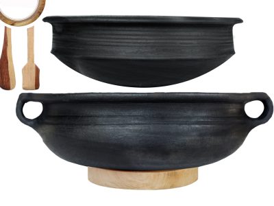 Buy Black Clay Utensils Online | Craftsman Deep Burned Pot