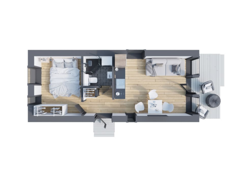 Casa Modulabile 38 m² con Terrazza